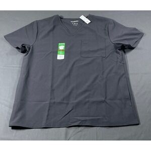 Scrubstar Unisex V-Neck Scrub Top Pewter‎ Gray Medium WM03T921 Core Essentials